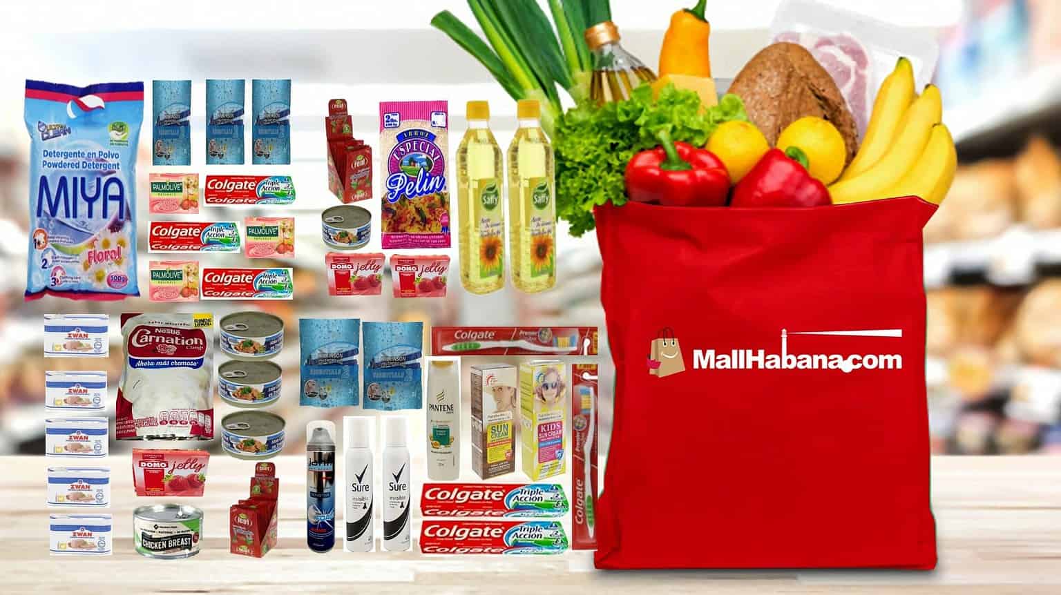 Envía online desde el extranjero alimentos y aseo a Cuba con MallHabana