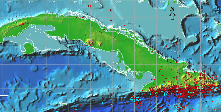 actividad sísmica en Cub