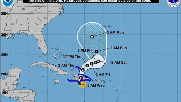 Tormenta Tropical Franklin: más de 30 provincias en alerta en República Dominicana