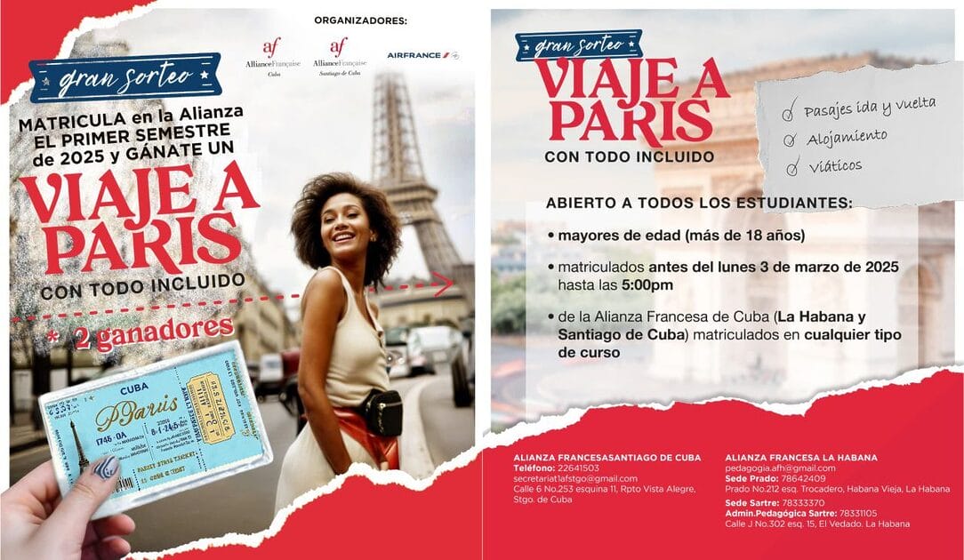 sorteo viaje paris cubanos