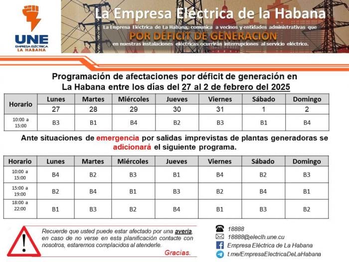 calendario habana