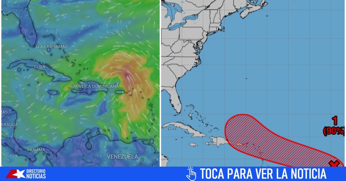 Cone of possible trajectories of potential hurricane Ernesto