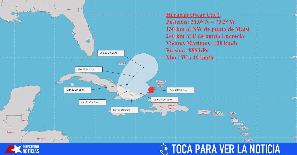 Hurricane Oscar is approaching eastern Cuba