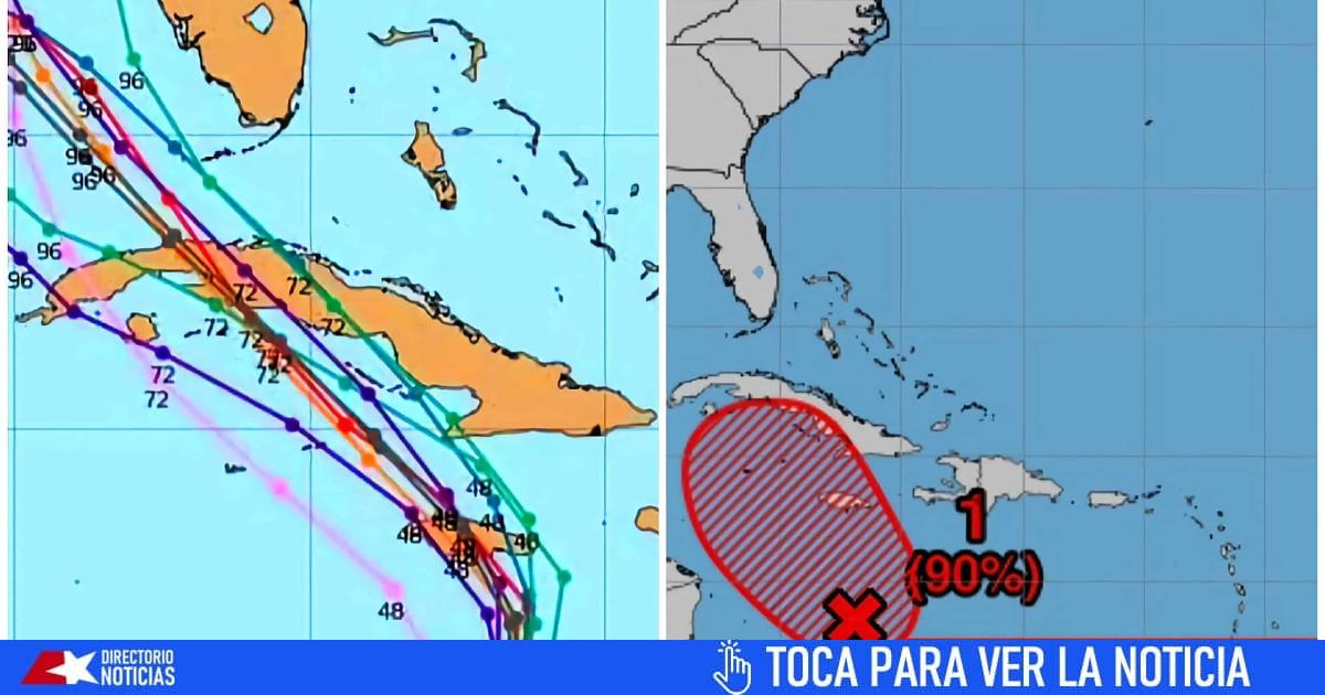 90% probability of cyclonic development. They recommend sending tropical cyclone warnings starting today for Jamaica, Cuba and Hispaniola