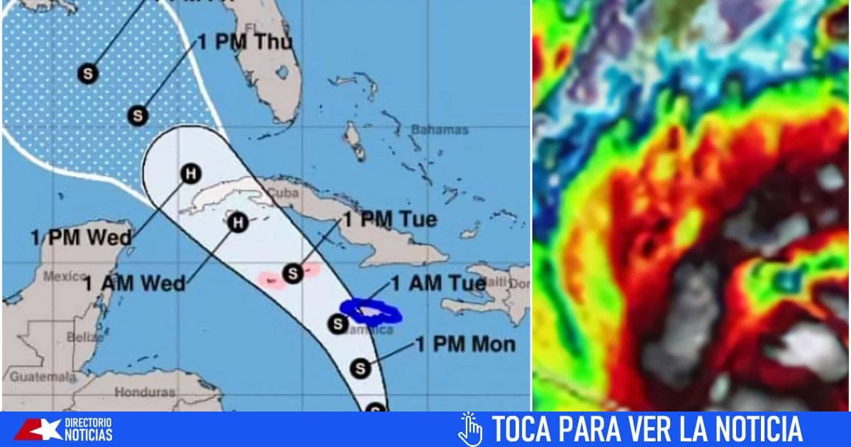 It will be a hurricane before reaching Cuba. Trajectory cone from Matanzas to Pinar del Río