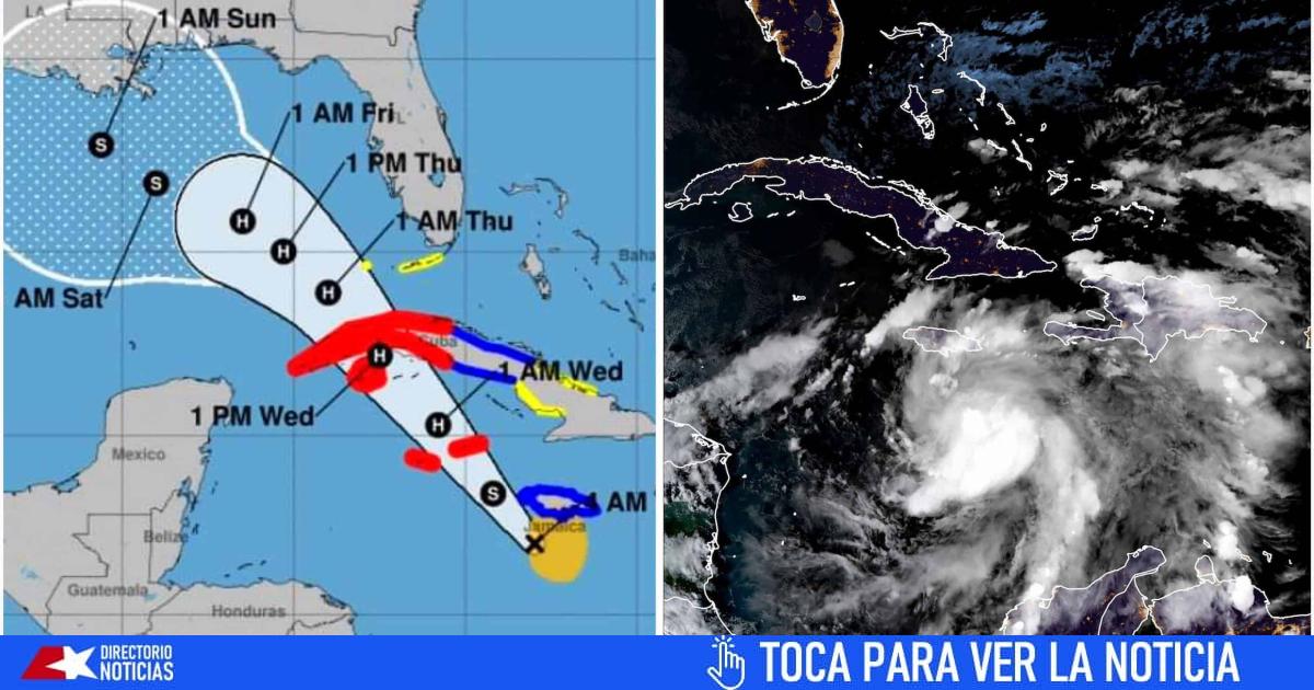 Rafael is about to become a Hurricane. Most probable trajectories over Havana, Artemisa and Mayabeque