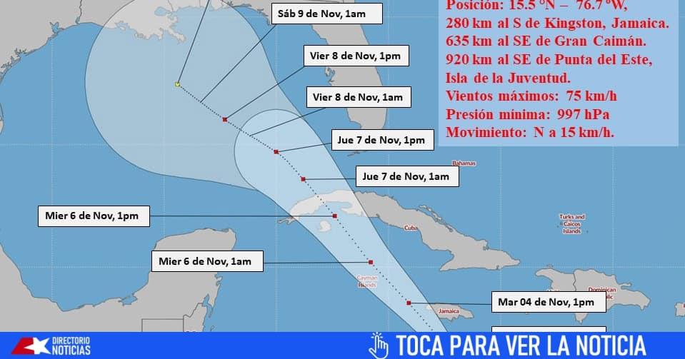 Rafael will make landfall in Cuba this Wednesday as a “more strengthened” hurricane